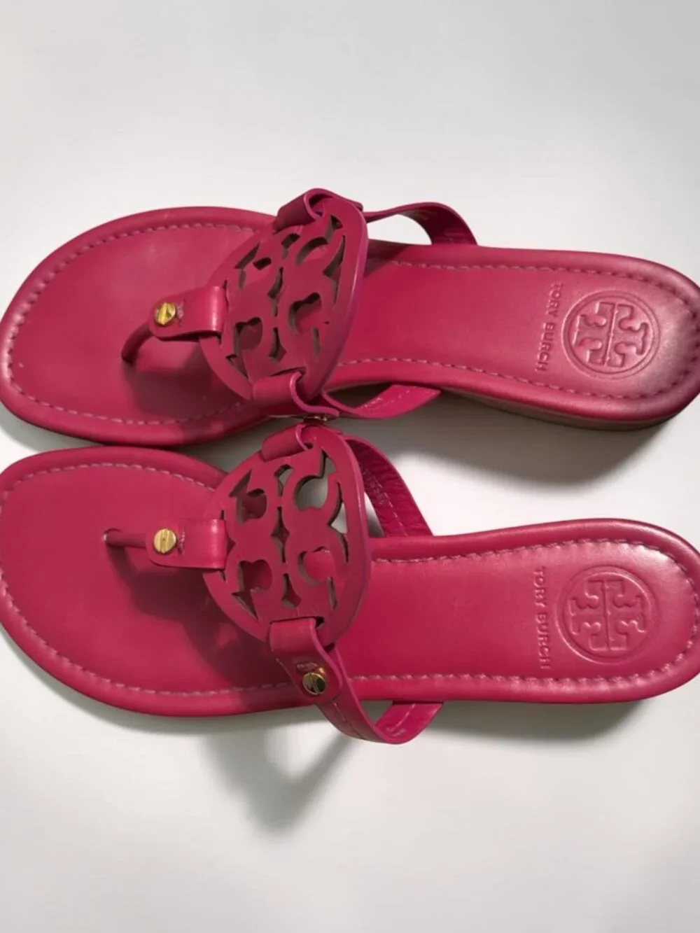 Tory Burch Dark Fuschia Miller Sandals 8.5